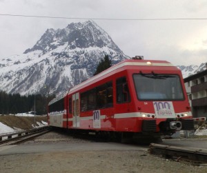 train entrant en gare de vallorcine